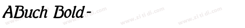 ABuch Bold字体转换 ABuch Bold字体转换